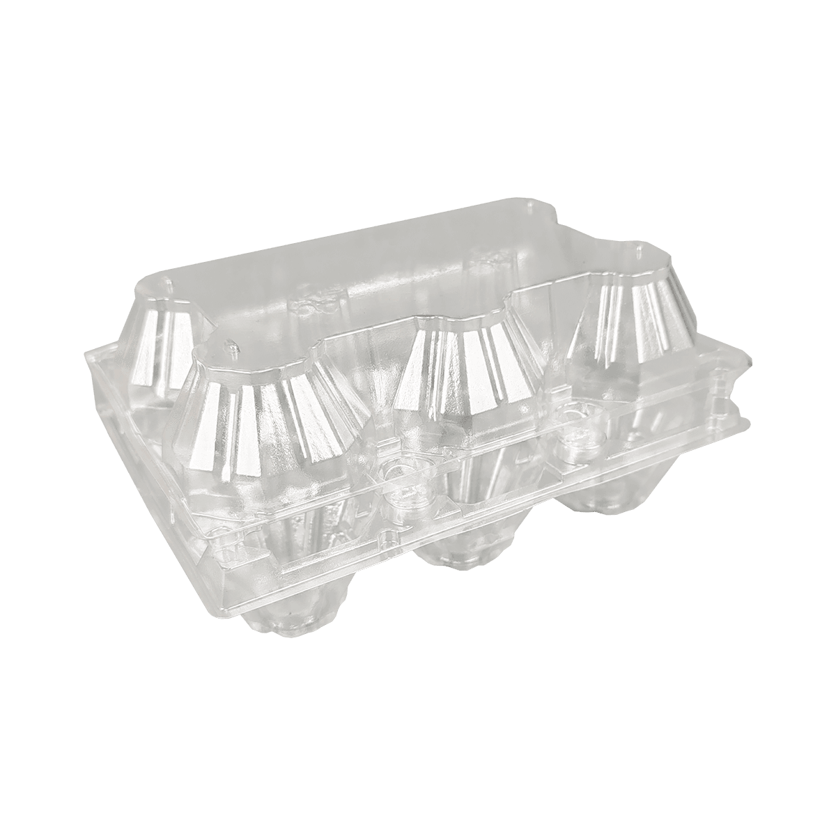 可重復(fù)使用的PET透明6個(gè)雞蛋紙箱，適用于雞蛋貿(mào)易商市場(chǎng)